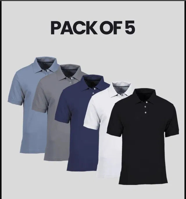 Mens Polo T-Shirt pack of 5