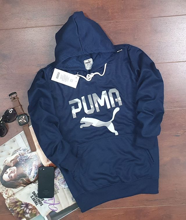 Hoodie for Men Printed Hoodie (Blue, S)