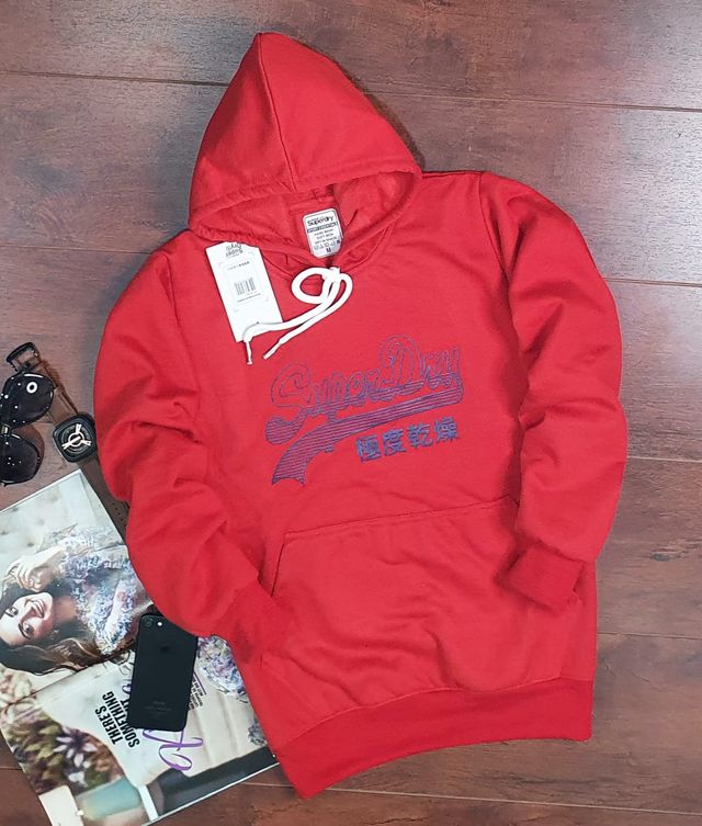Hoodie for Men Printed Hoodie (Red, S)