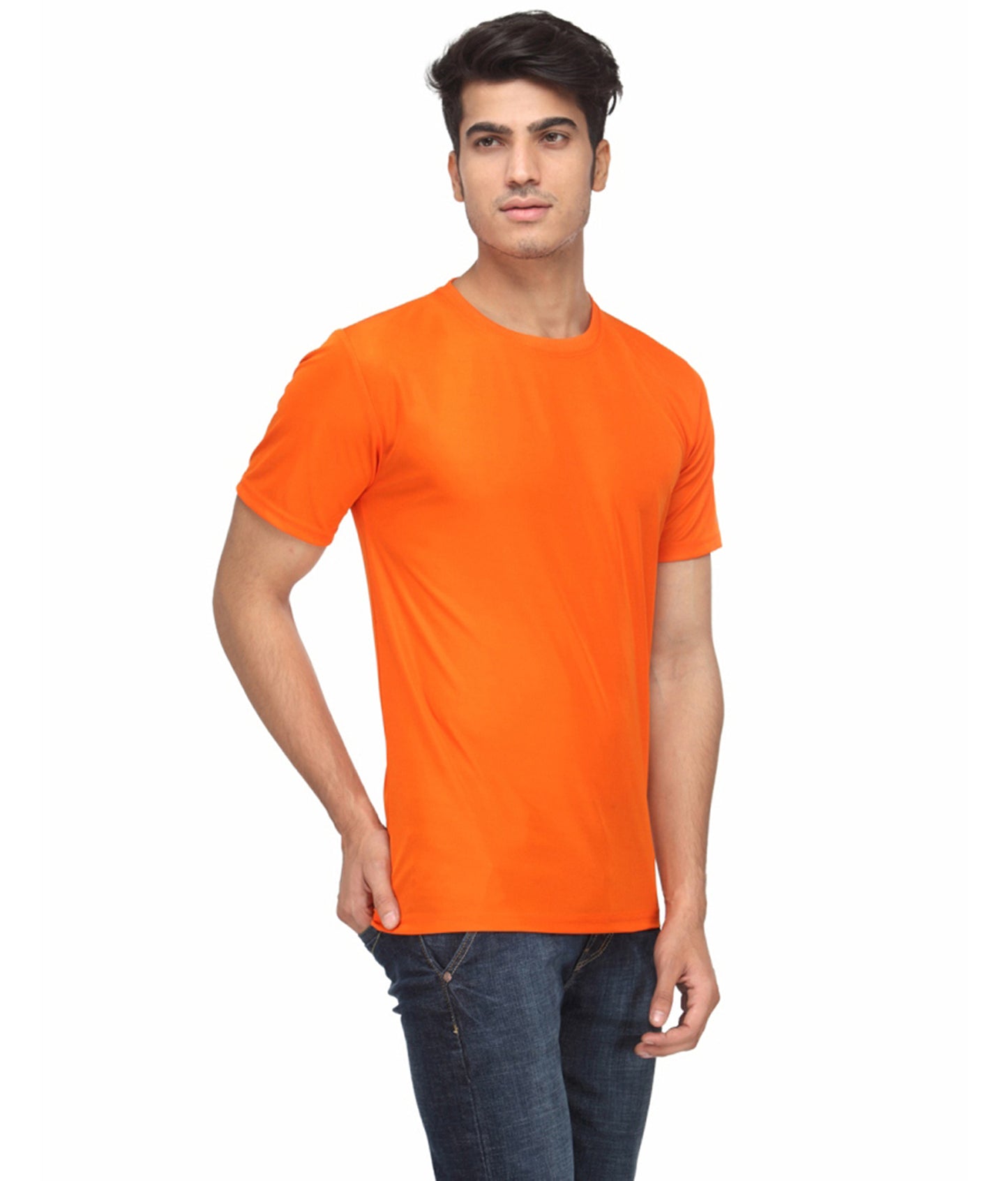 Round Neck Men's Polyester Blend Dri Fit T-Shirts (Pack of 2)