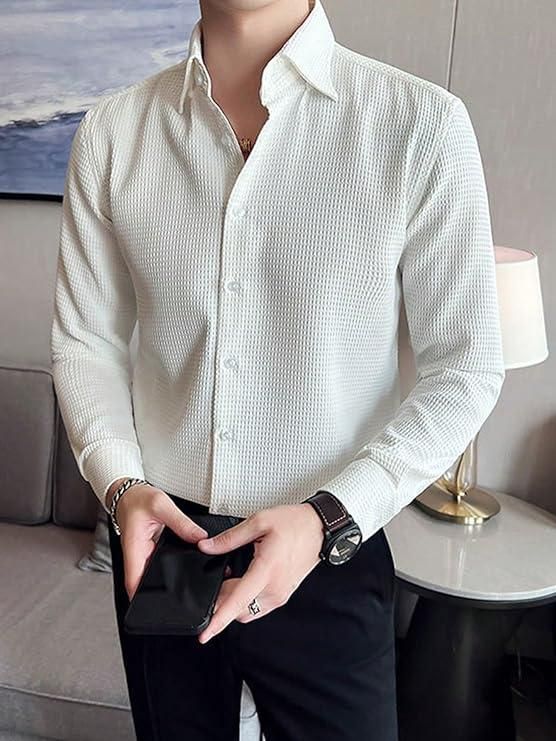 The Executive: Business Waffle Designer Fashion Men's Shirt