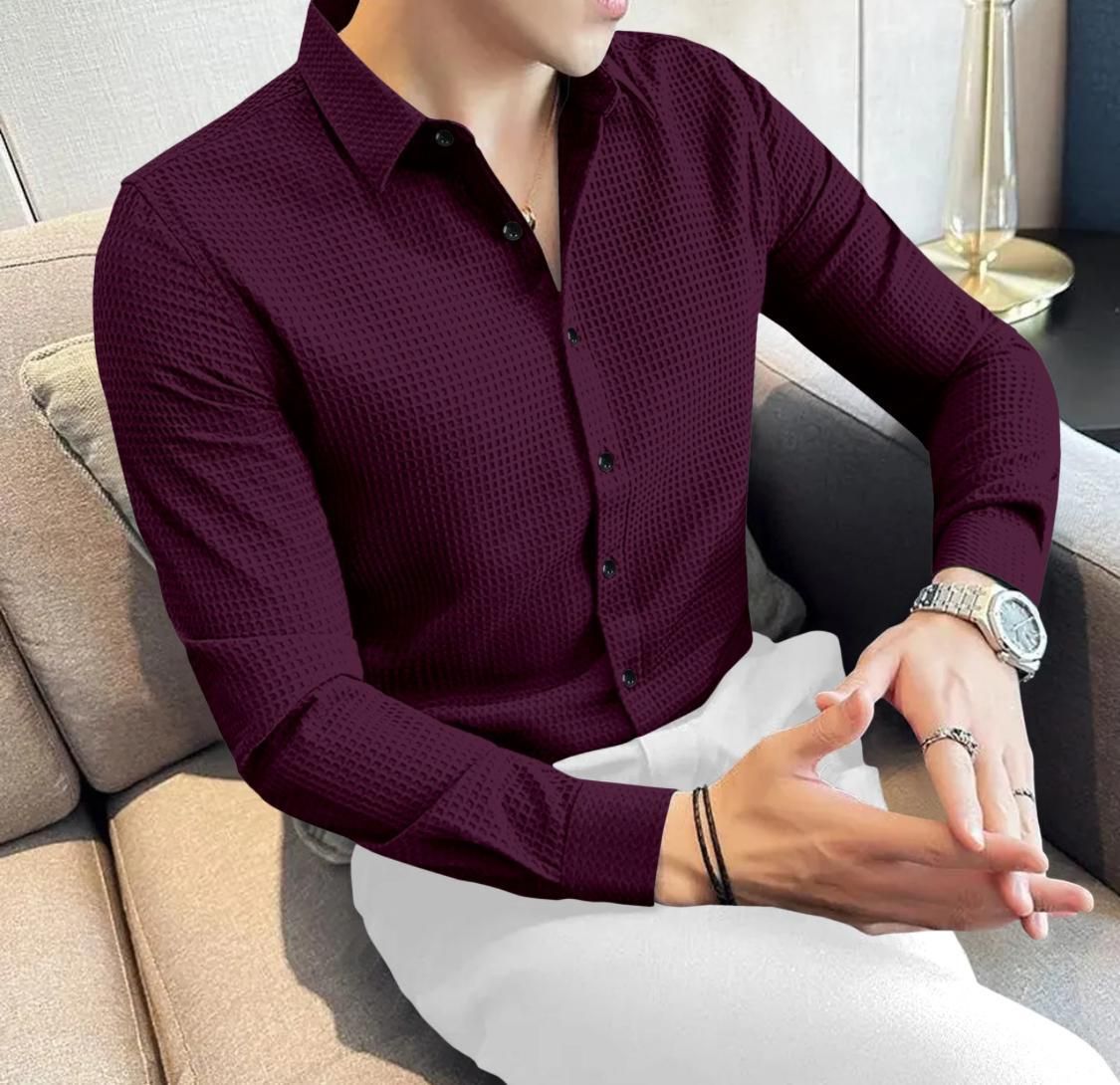 The Executive: Business Waffle Designer Fashion Men's Shirt