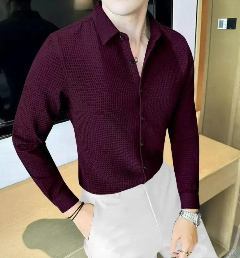 The Executive: Business Waffle Designer Fashion Men's Shirt