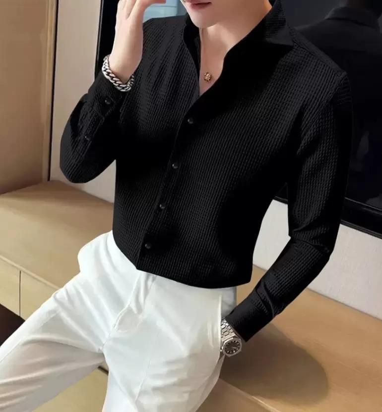 The Executive: Business Waffle Designer Fashion Men's Shirt