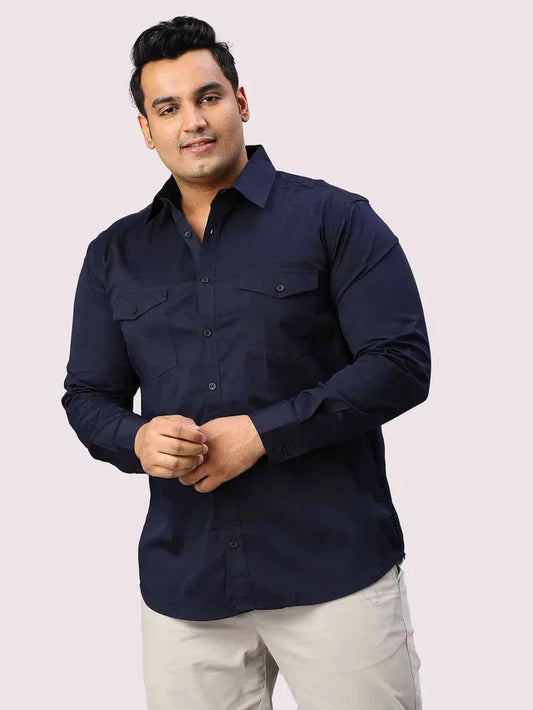 Men Cotton Blend Double Pocket Full Sleeves Shirt Pack of 3