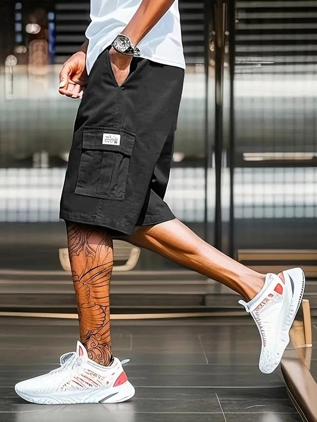 Men's Cotton Casual Cargo Shorts.