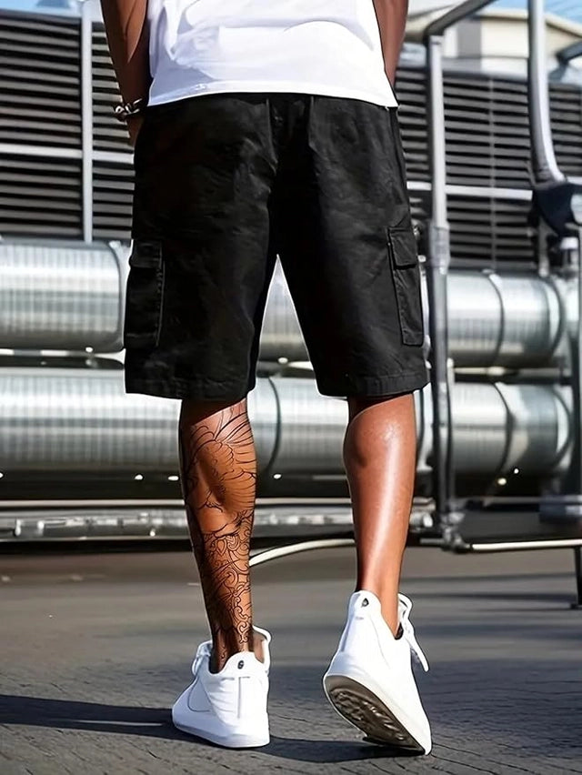 Men's Cotton Casual Cargo Shorts.
